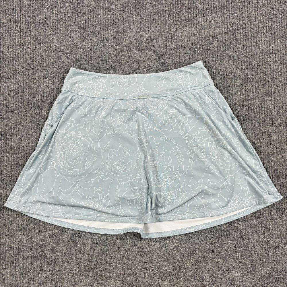 Adidas Tennis Golf Skort Womens Size Small Blue Floral Athletic Skirt Activewear